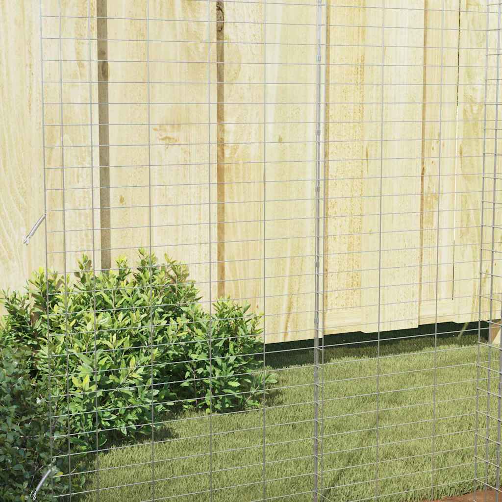 Κλουβί Κουνελιού Ασημί 400 x 100 x 210 εκ.