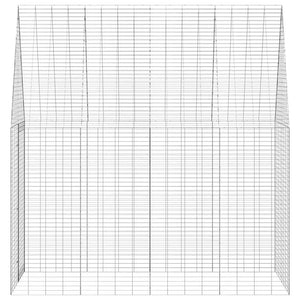 Κλουβί Κουνελιού Ασημί 200 x 100 x 210 εκ.