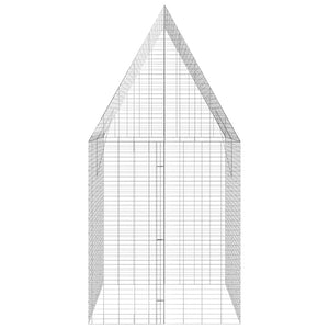 Κλουβί Κουνελιού Ασημί 200 x 100 x 210 εκ.