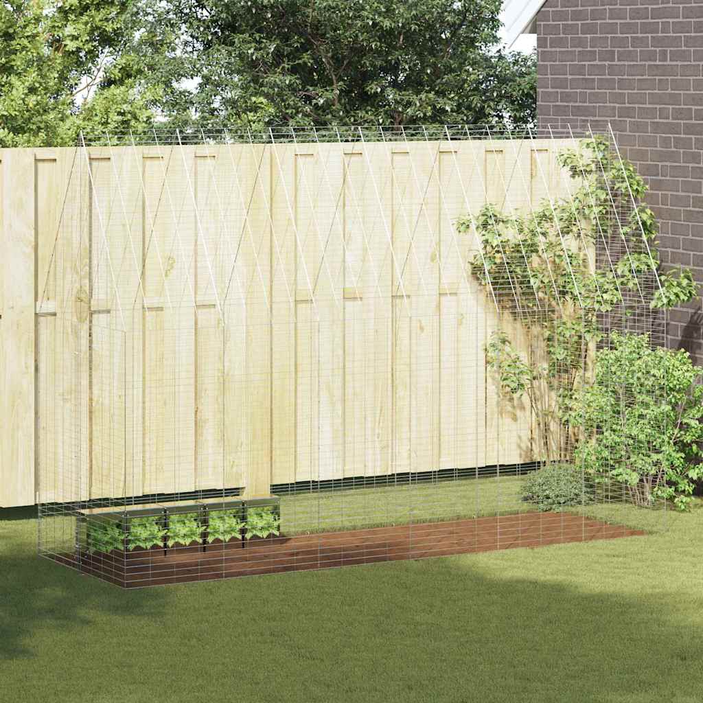 Κλουβί Κουνελιού Ασημί 300 x 100 x 210 εκ.