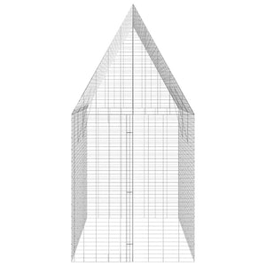 Κλουβί Κουνελιού Ασημί 300 x 100 x 210 εκ.