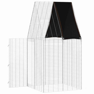 Κλουβί Κουνελιού Ασημί 100 x 100 x 210 εκ.