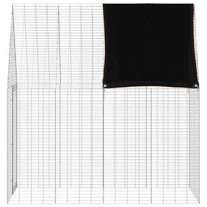 Κλουβί Κουνελιού Ασημί 200 x 100 x 210 εκ.