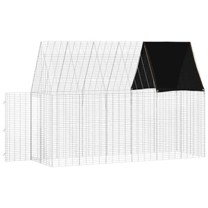 Κλουβί Κουνελιού Ασημί 300 x 100 x 210 εκ.
