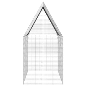 Κλουβί Κουνελιού Ασημί 300 x 100 x 210 εκ.