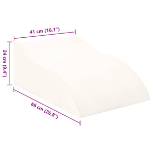 Μαξιλάρι Ποδιών Λευκό 68 x 41 x 24 εκ PU Αφρός - Pakobazaar