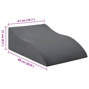 Μαξιλάρι Ποδιών Γκρι 68 x 41 x 21 εκ PU Αφρός - Pakobazaar