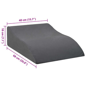 Μαξιλάρι Ποδιών Γκρι 68 x 40 x 18 εκ. PU Αφρός - Pakobazaar