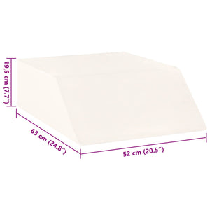 Μαξιλάρι Ποδιών Μονόχρωμο Λευκό 63 x 52 x 19,5 εκ PU Αφρός - Pakobazaar