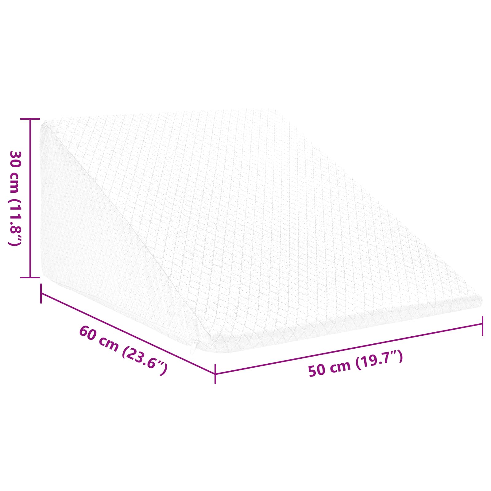 Μαξιλάρι Ποδιών Μονόχρωμο Λευκό 60 x 50 x 30 εκ. Αφρός Μνήμης - Pakobazaar