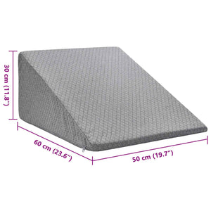 Μαξιλάρι Ποδιών Μονόχρωμο Γκρι 60 x 50 x 30 εκ. Αφρός Μνήμης