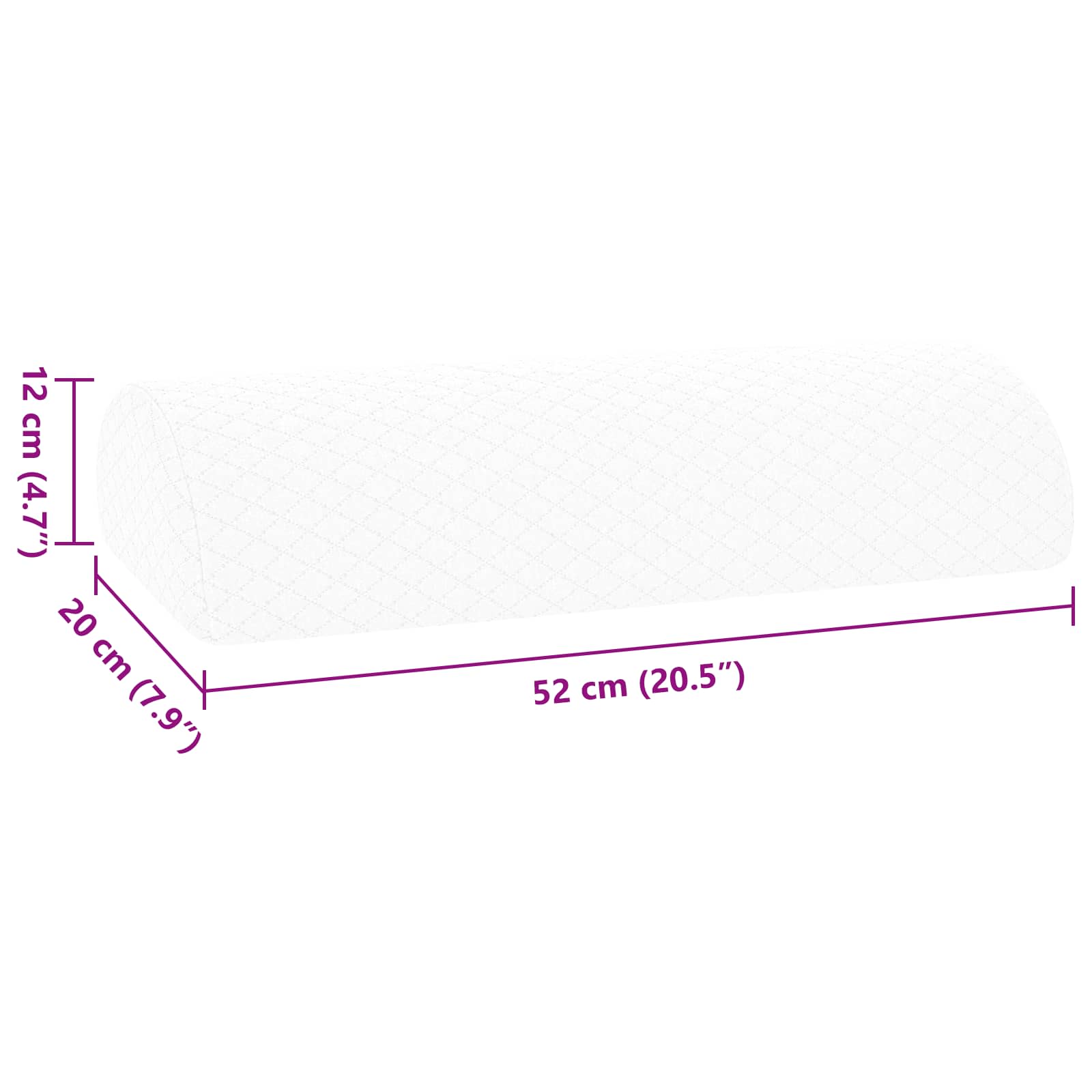 Μαξιλάρι Ποδιών Μονόχρωμο Λευκό 52 x 20 x 12 εκ Αφρός Μνήμης - Pakobazaar