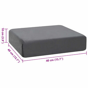 Μαξιλάρια Καθίσματος 40 x 40 x 10 εκ PU Αφρός Γκρι - Pakobazaar