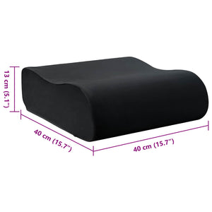 Μαξιλάρια Καθίσματος Μονόχρωμο Μαύρο 40 x 40 x 13 cm PU Αφρός - Pakobazaar