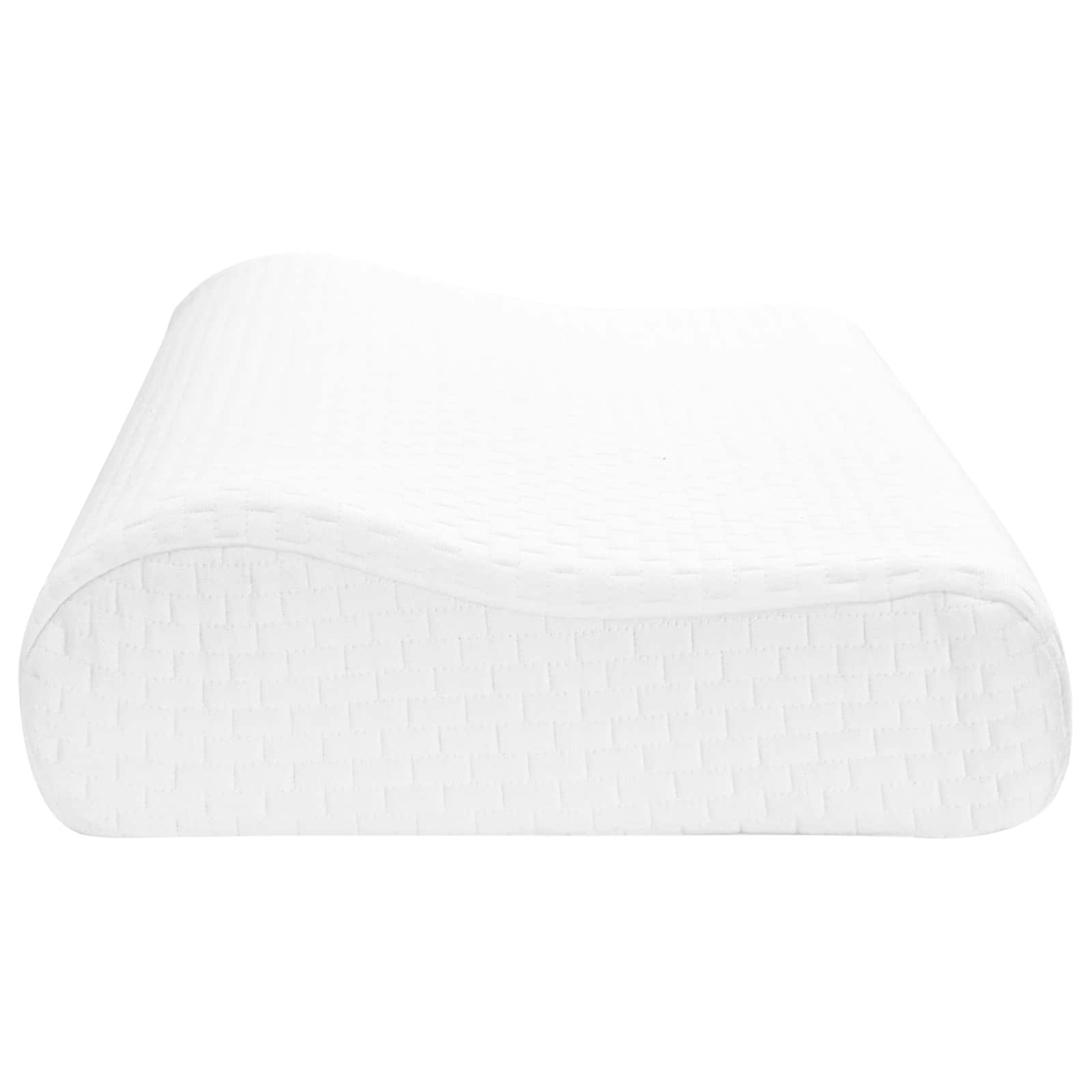 Μαξιλάρι Ύπνου Μονόχρωμο Λευκό 60 x 37 x 12,5 εκ Αφρός Μνήμης - Pakobazaar