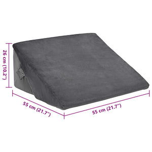 Μαξιλάρι Γωνίας Γκρι 55 x 55 x 26 εκ. Αφρός Μνήμης - Pakobazaar