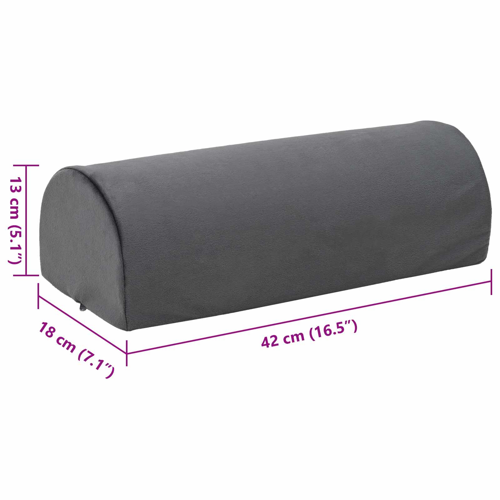 Μαξιλάρι Στήριξης Ποδιών Γκρι 42 x 18 x 13 εκ PU Αφρός - Pakobazaar