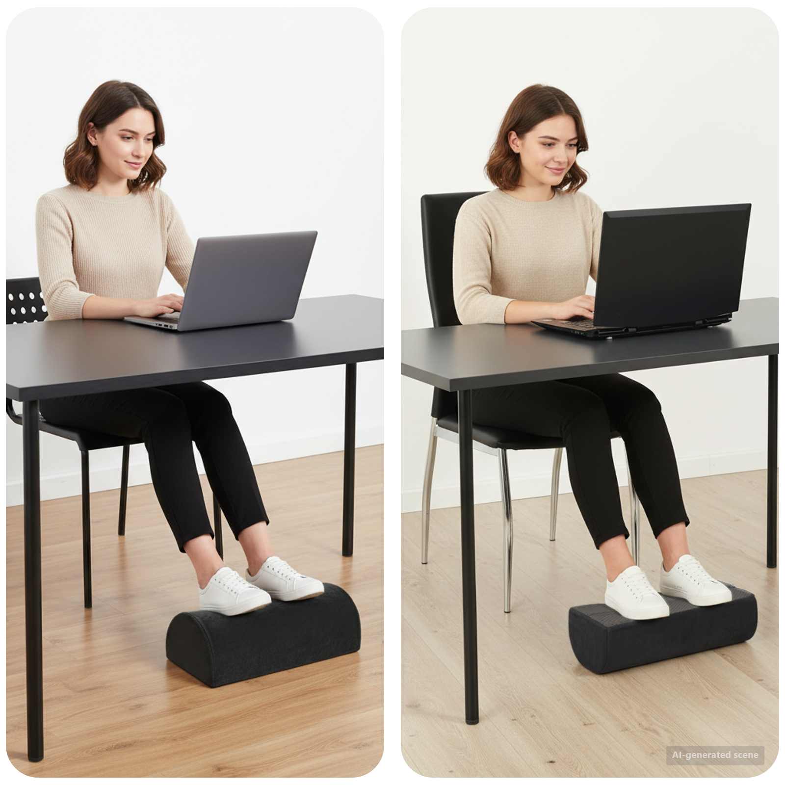 Μαξιλάρι Στήριξης Ποδιών Μαύρο 42 x 18 x 13 εκ PU Αφρός - Pakobazaar