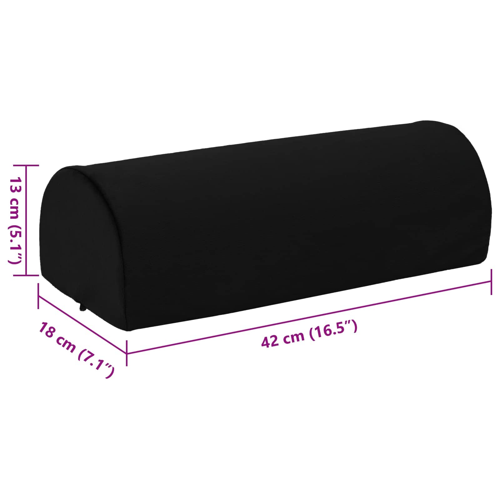 Μαξιλάρι Στήριξης Ποδιών Μαύρο 42 x 18 x 13 εκ PU Αφρός - Pakobazaar