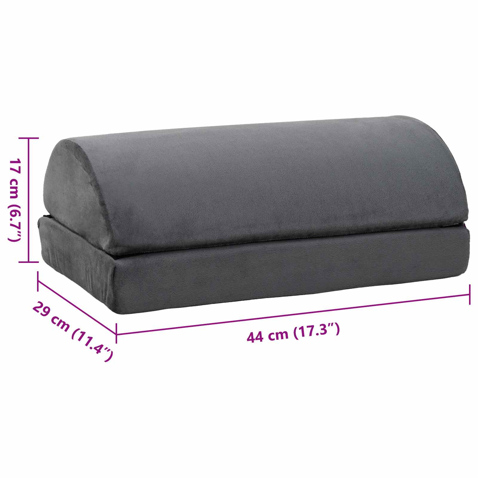 Μονόχρωμο Γκρι 44 x 29 x 17 εκ. PU Αφρός - Pakobazaar