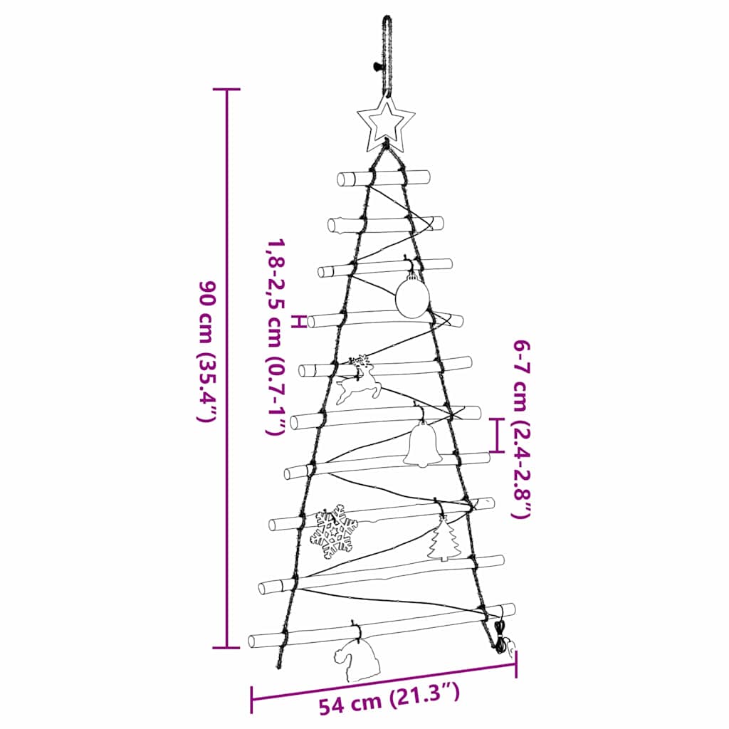 Χριστουγεννιάτικο Δέντρο με 30 LED Φυσικό 90 cm ξύλο φράξου - Pakobazaar