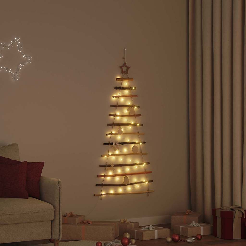 Χριστουγεννιάτικο Δέντρο με 50 LED Φυσικό 120 cm ξύλο φράξου - Pakobazaar