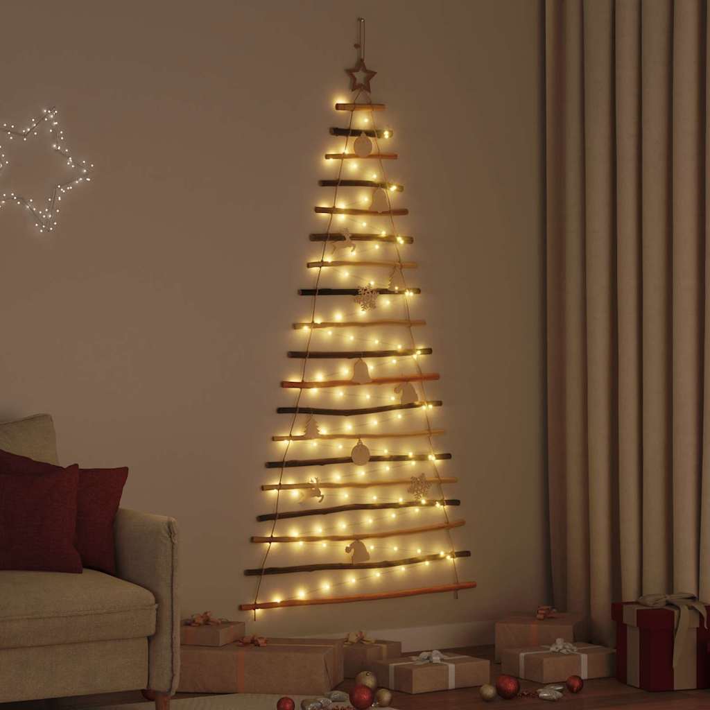 Χριστουγεννιάτικο Δέντρο με 100 LED Φυσικό 180 cm ξύλο φράξου - Pakobazaar
