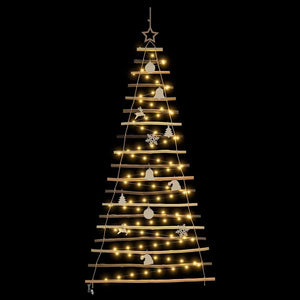 Χριστουγεννιάτικο Δέντρο με 100 LED Φυσικό 180 cm ξύλο φράξου - Pakobazaar