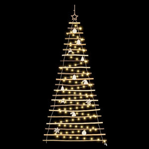 Χριστουγεννιάτικο Δέντρο με 130 LED Φυσικό 210 cm ξύλο φράξου - Pakobazaar