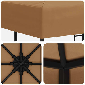 Κιόσκι 3 x 3 m Μπεζ Πολυεστέρας και Χάλυβας 190 gsm - Pakobazaar