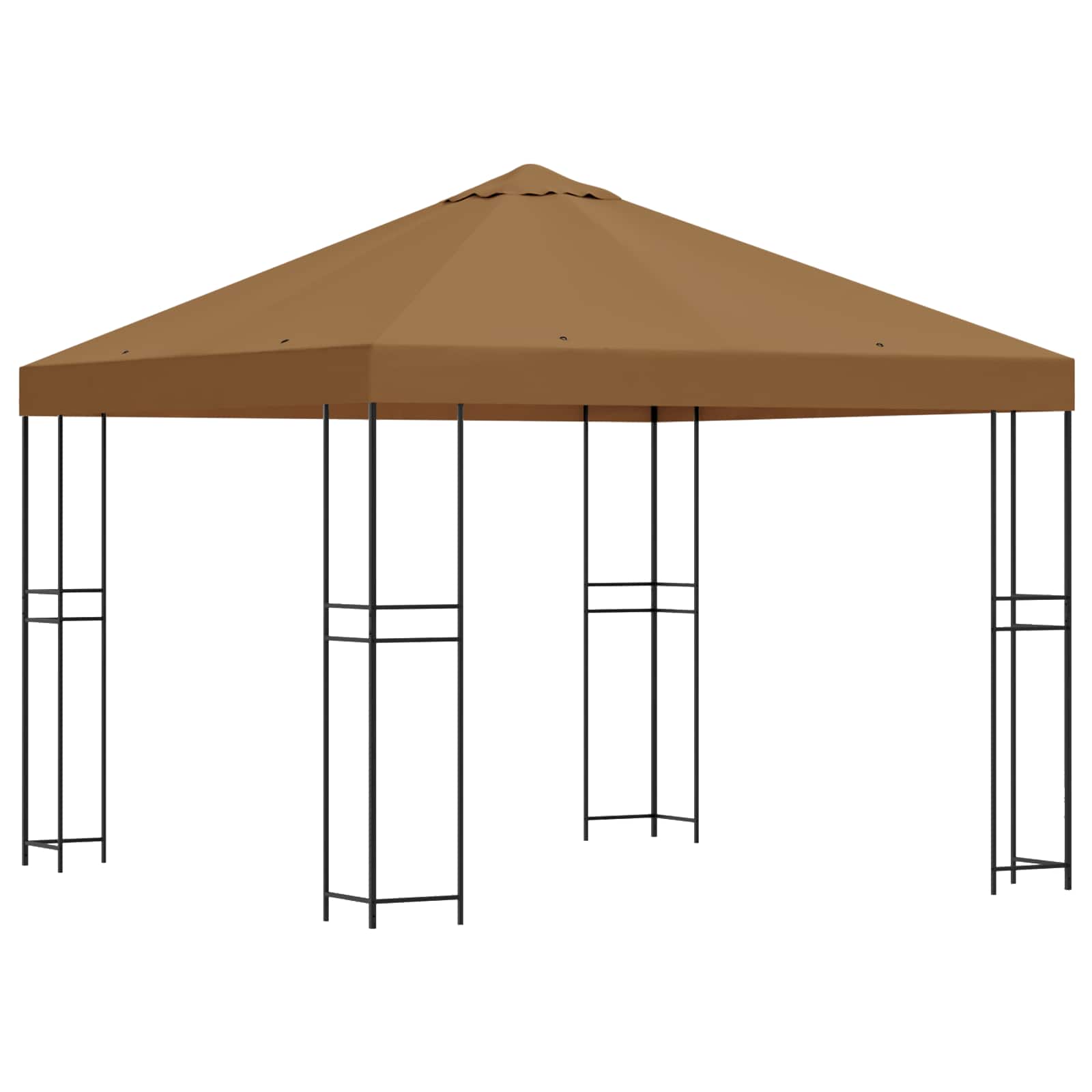 Κιόσκι 3 x 3 m Μπεζ Πολυεστέρας και Χάλυβας 190 gsm - Pakobazaar