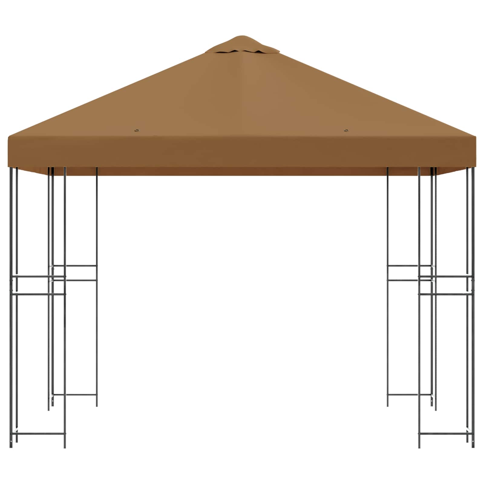 Κιόσκι 3 x 3 m Μπεζ Πολυεστέρας και Χάλυβας 190 gsm - Pakobazaar