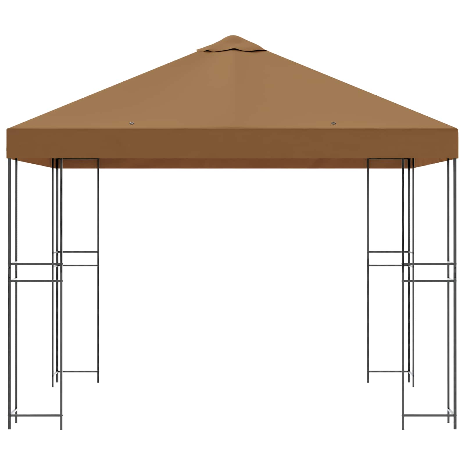 Κιόσκι 3 x 3 m Μπεζ Πολυεστέρας και Χάλυβας 190 gsm - Pakobazaar