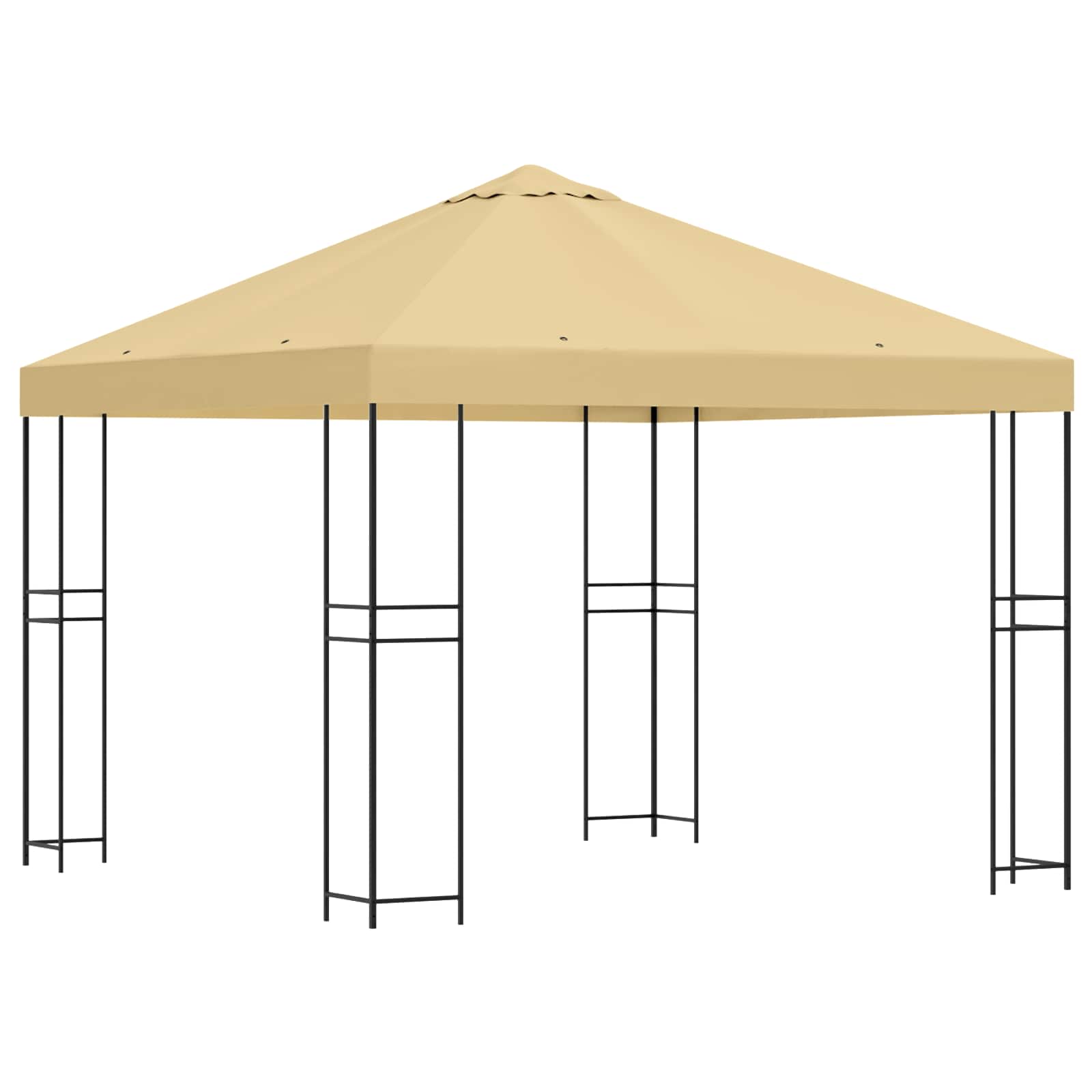 Κιόσκι 3 x 3 m Κρεμ Πολυεστέρας και Χάλυβας 190 gsm - Pakobazaar
