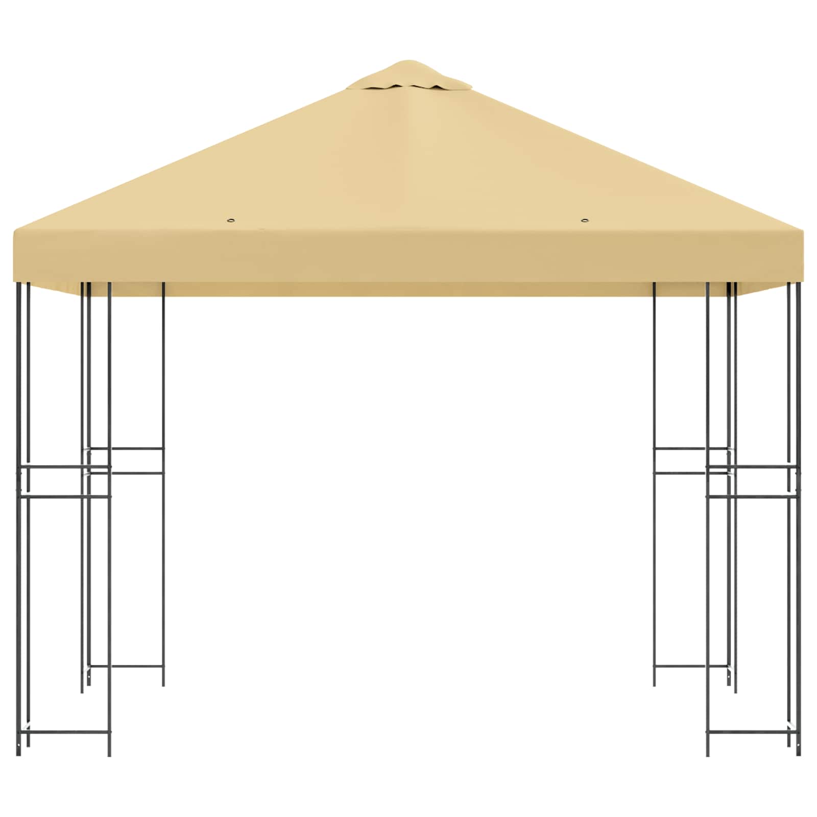 Κιόσκι 3 x 3 m Κρεμ Πολυεστέρας και Χάλυβας 190 gsm - Pakobazaar