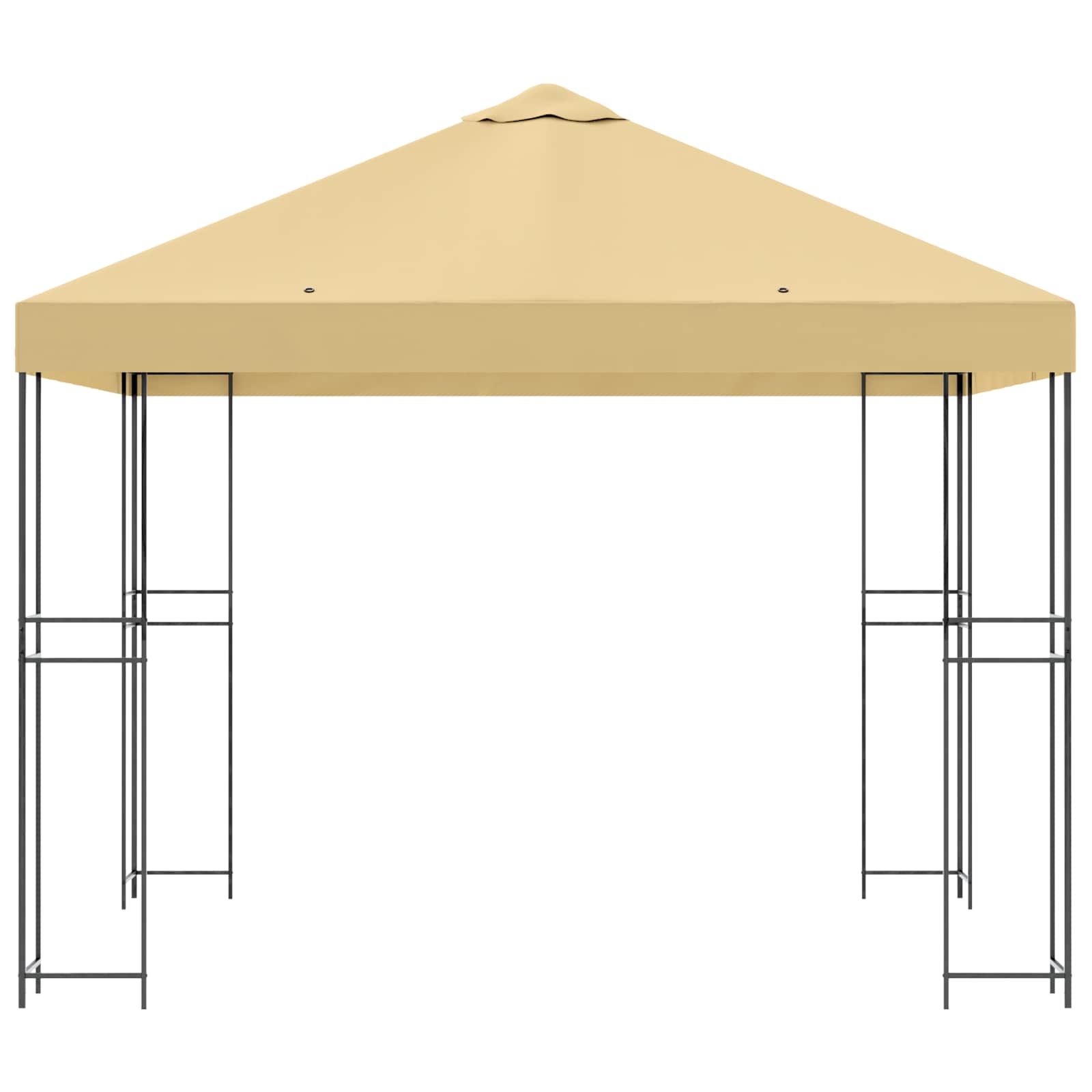 Κιόσκι 3 x 3 m Κρεμ Πολυεστέρας και Χάλυβας 190 gsm - Pakobazaar