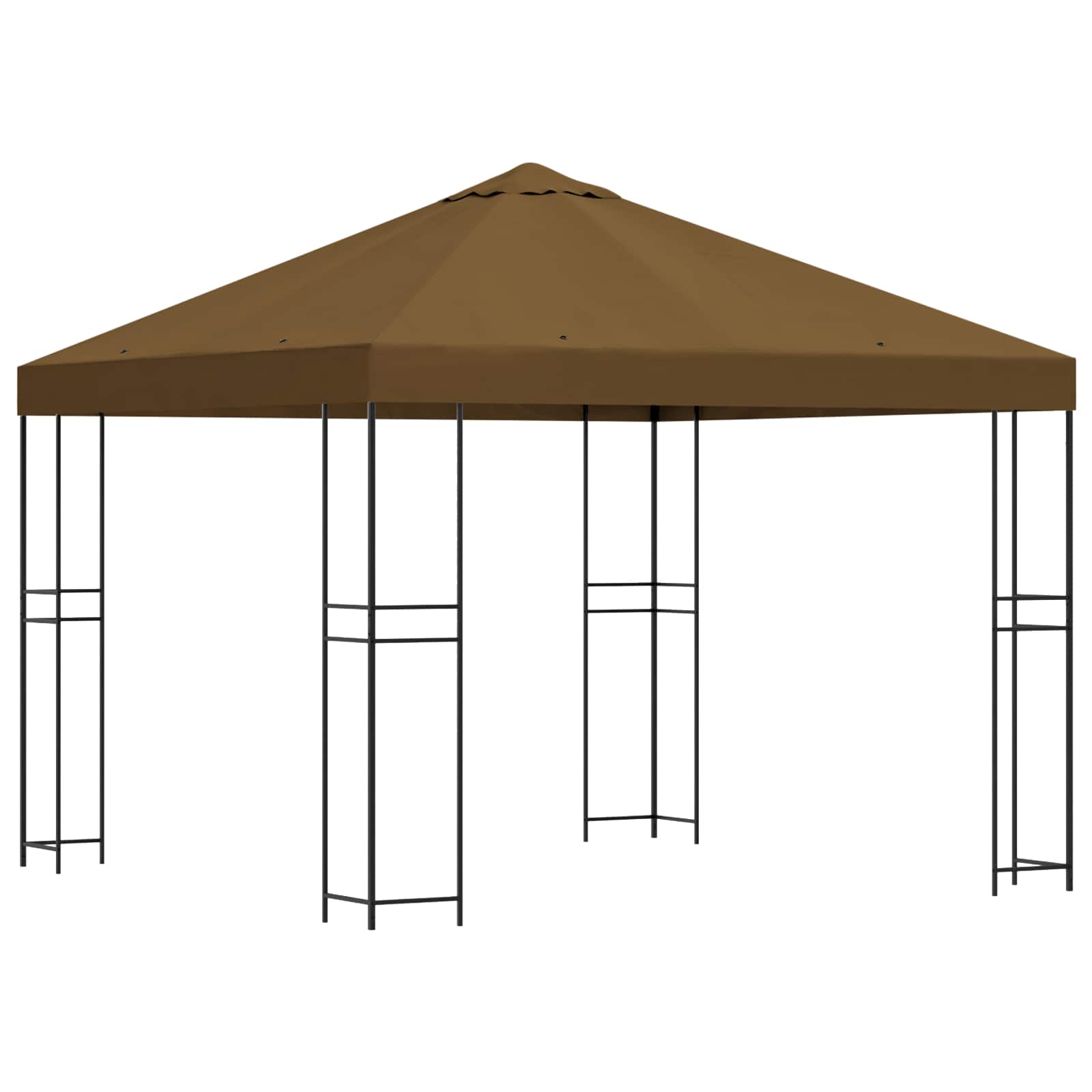 Κιόσκι 3 x 3 m Taupe Πολυεστέρας και Χάλυβας 190 gsm - Pakobazaar