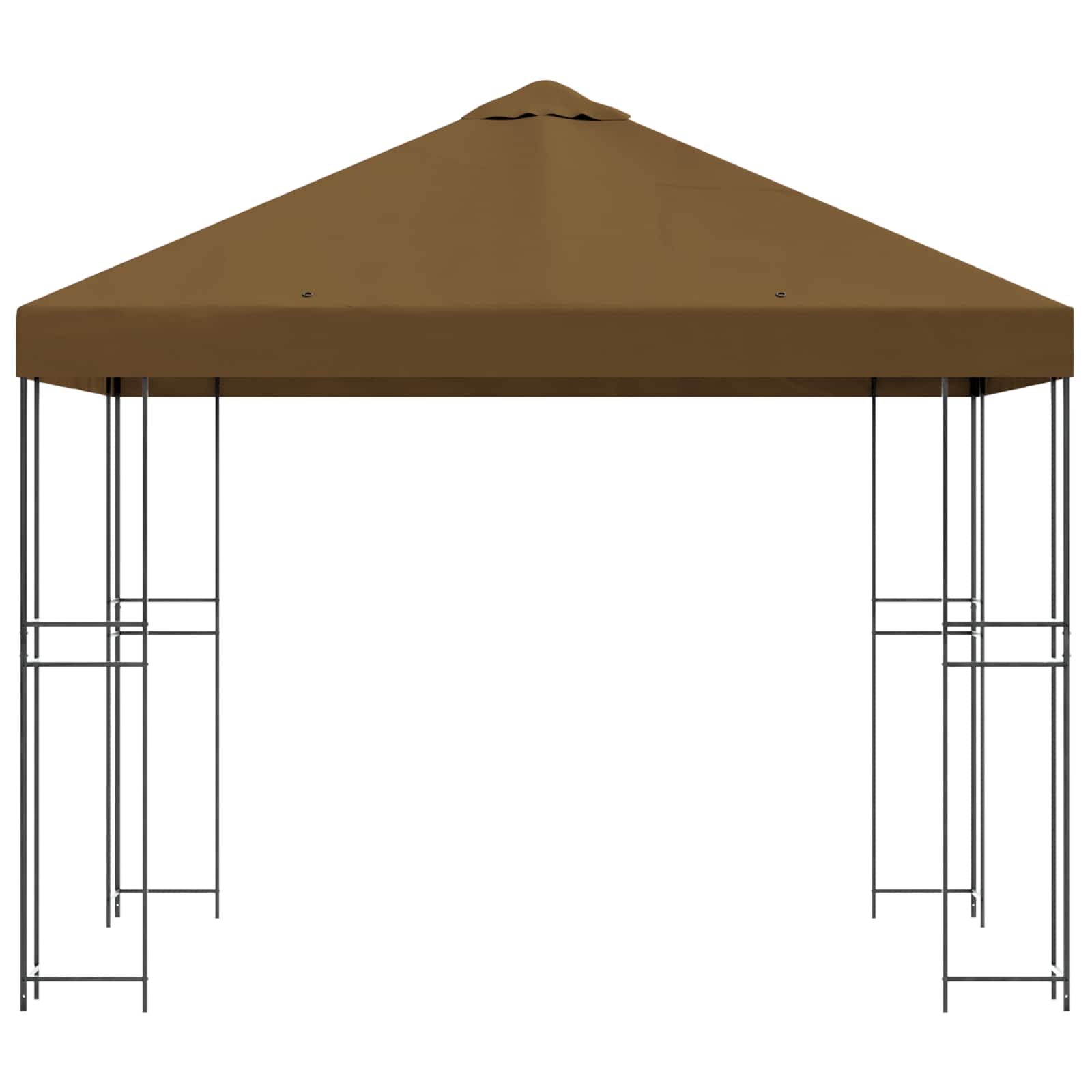 Κιόσκι 3 x 3 m Taupe Πολυεστέρας και Χάλυβας 190 gsm - Pakobazaar