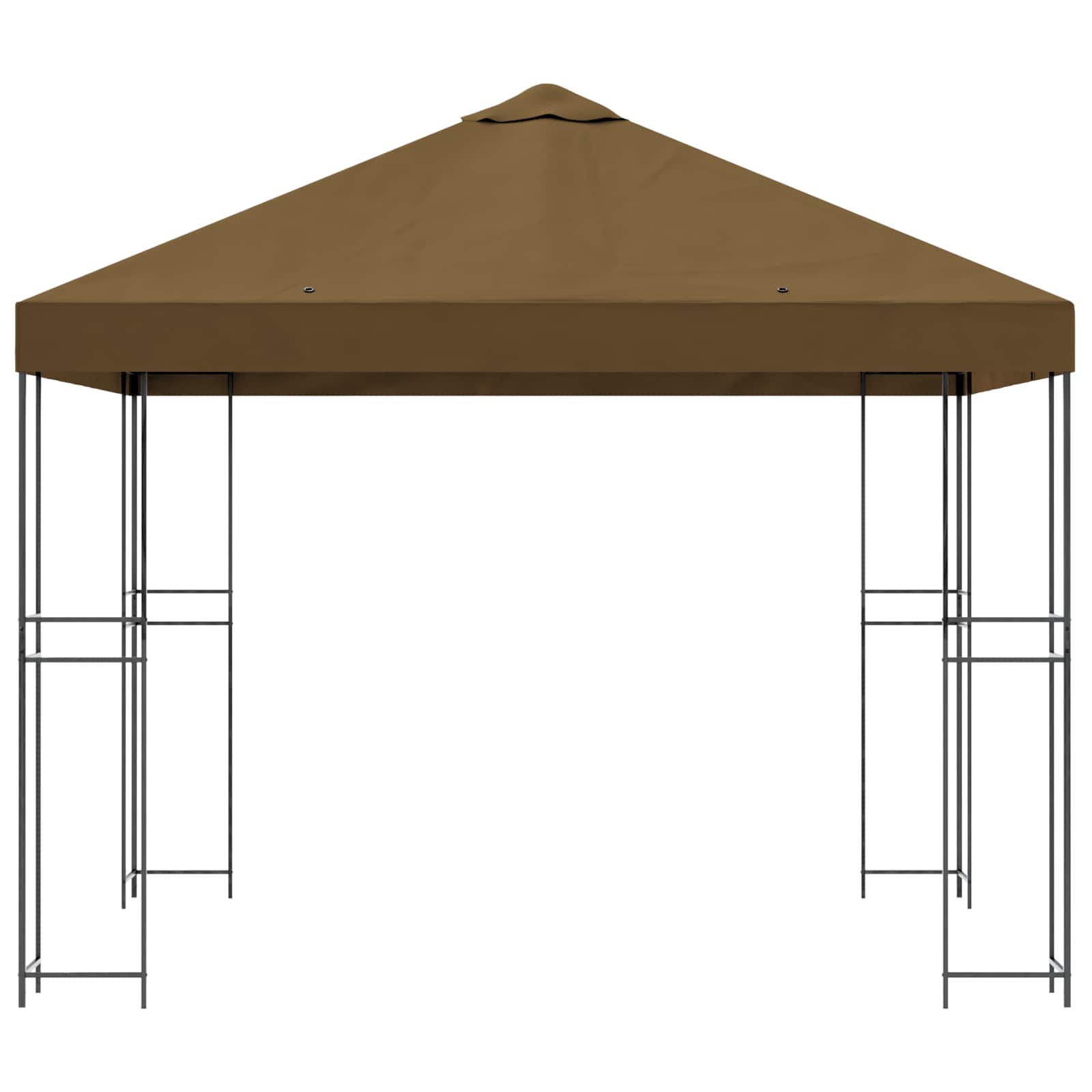 Κιόσκι 3 x 3 m Taupe Πολυεστέρας και Χάλυβας 190 gsm - Pakobazaar