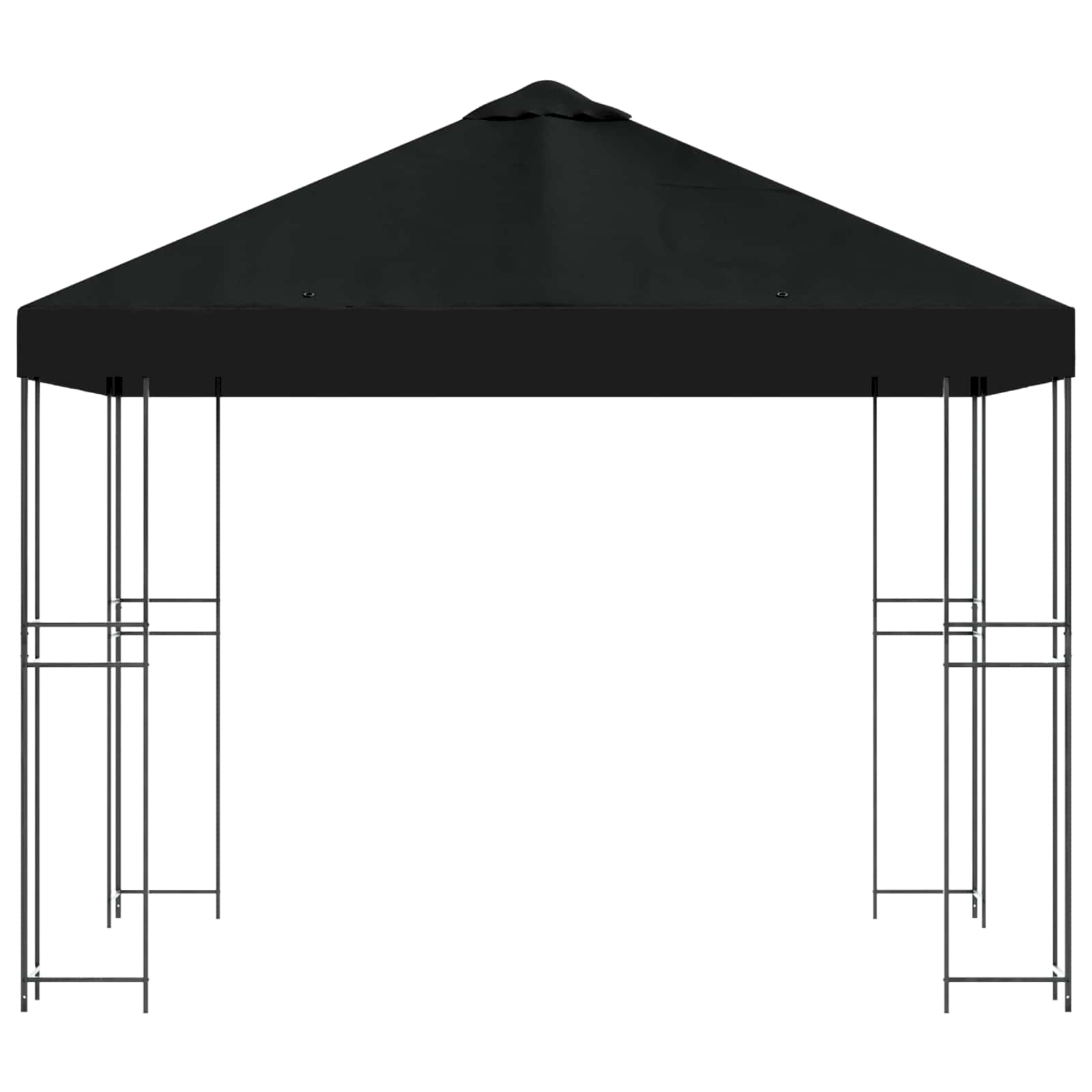 Κιόσκι 3 x 3 m Μαύρο Πολυεστέρας και Χάλυβας 190 gsm - Pakobazaar
