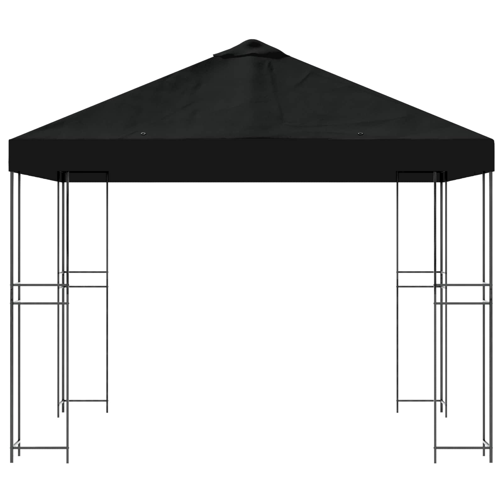 Κιόσκι 3 x 3 m Μαύρο Πολυεστέρας και Χάλυβας 190 gsm - Pakobazaar