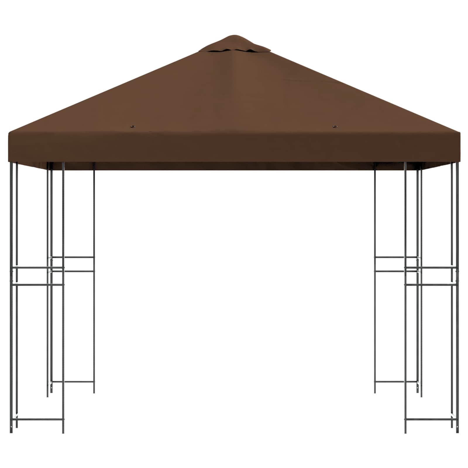 Κιόσκι 3 x 3 m Καφέ Πολυεστέρας και Χάλυβας 190 gsm - Pakobazaar
