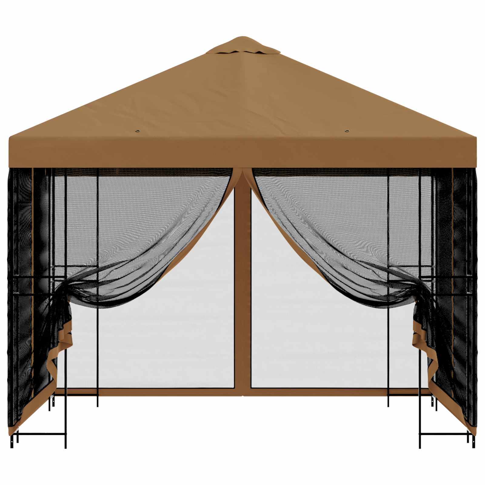 Κήπος Γκαζebo με Πλευρικά Τοίχους 3 x 3 m Μπεζ - Pakobazaar