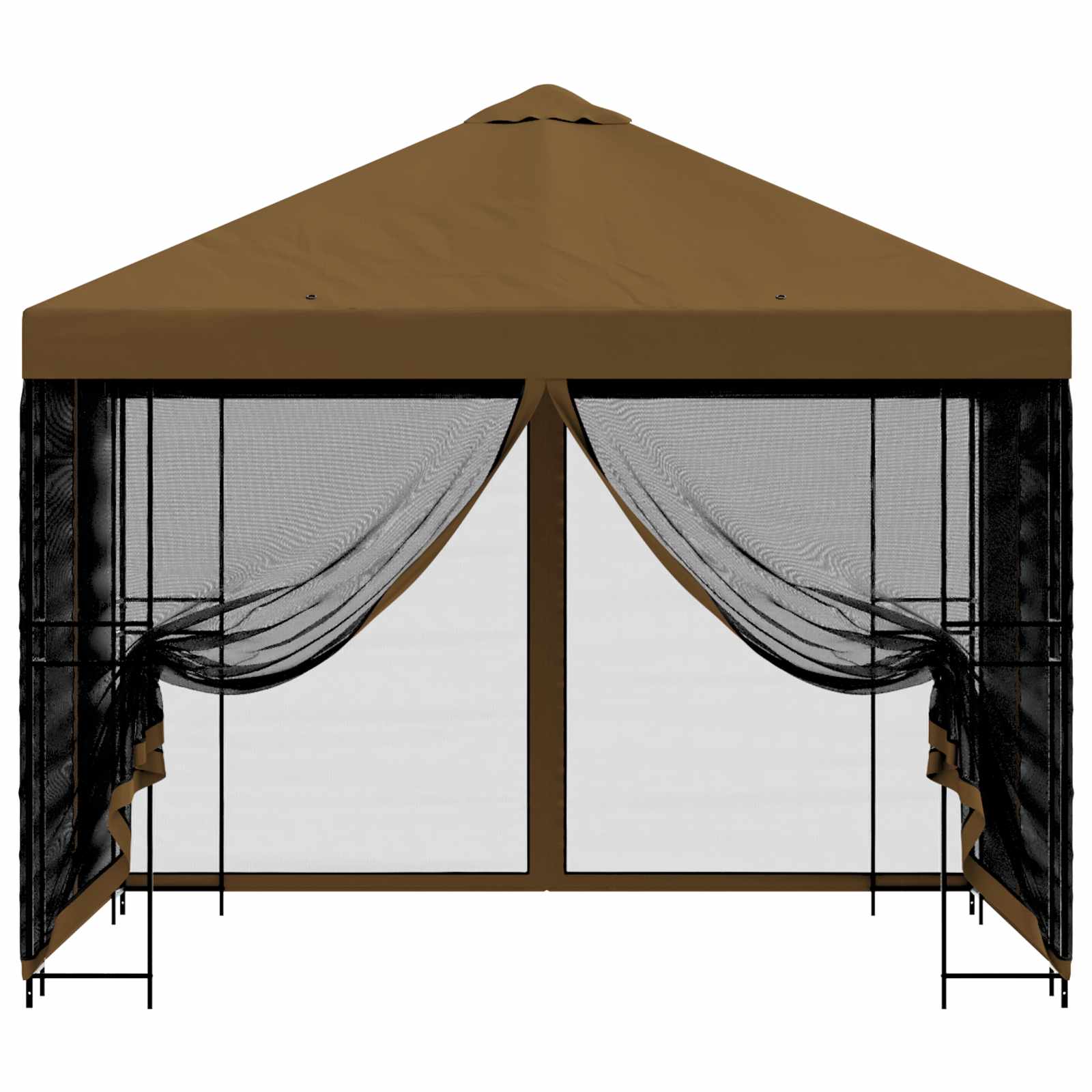 Κήπος Γκαζebo με Πλευρικά Τοίχους 3 x 3 m Taupe - Pakobazaar