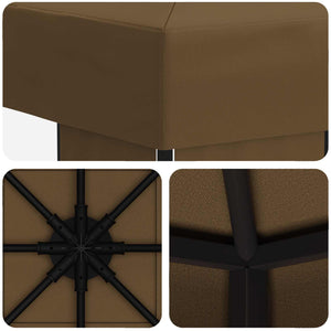 Κιόσκι 3 x 3 m Taupe Πολυεστέρας και Χάλυβας 190 - Pakobazaar