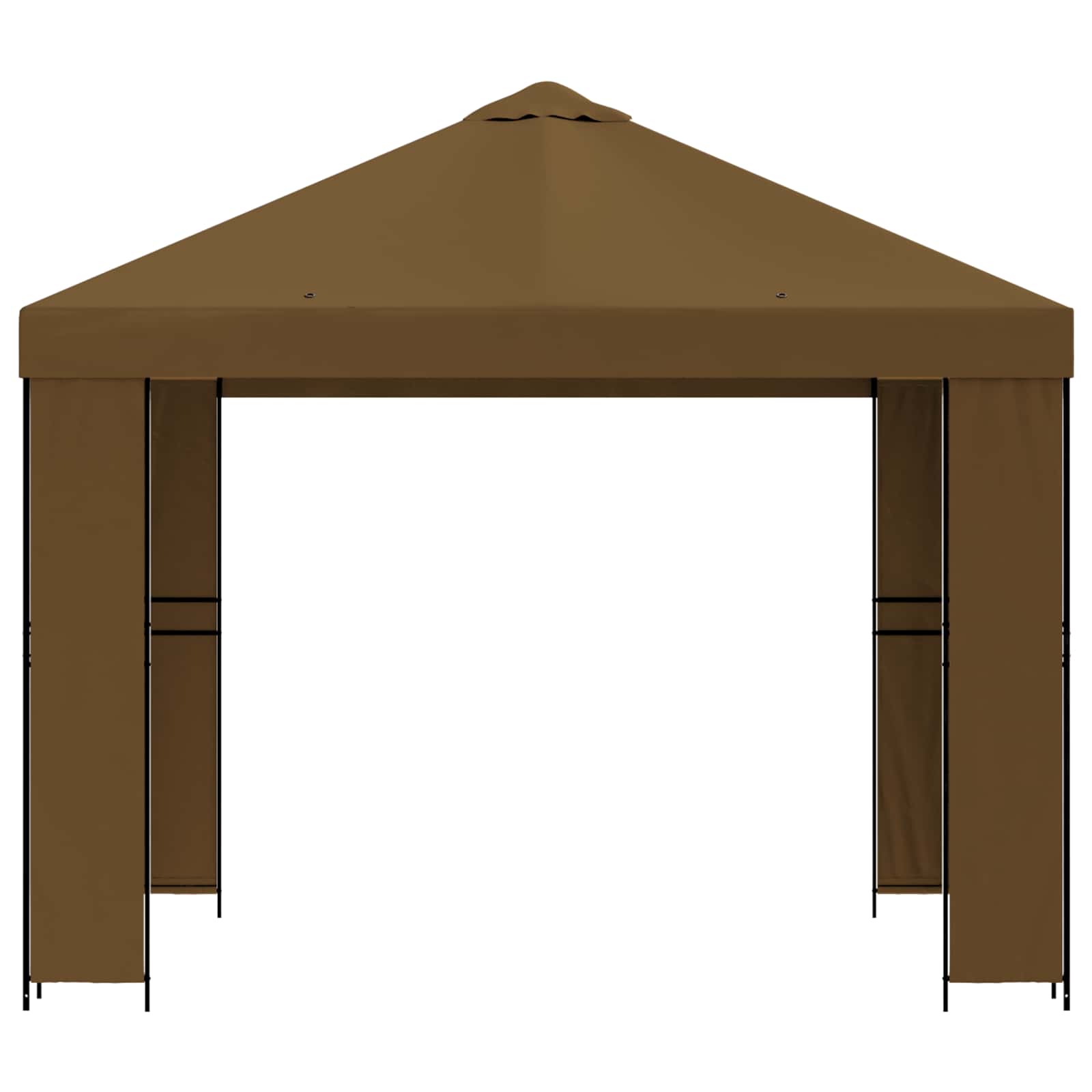 Κιόσκι 3 x 3 m Taupe Πολυεστέρας και Χάλυβας 190 - Pakobazaar