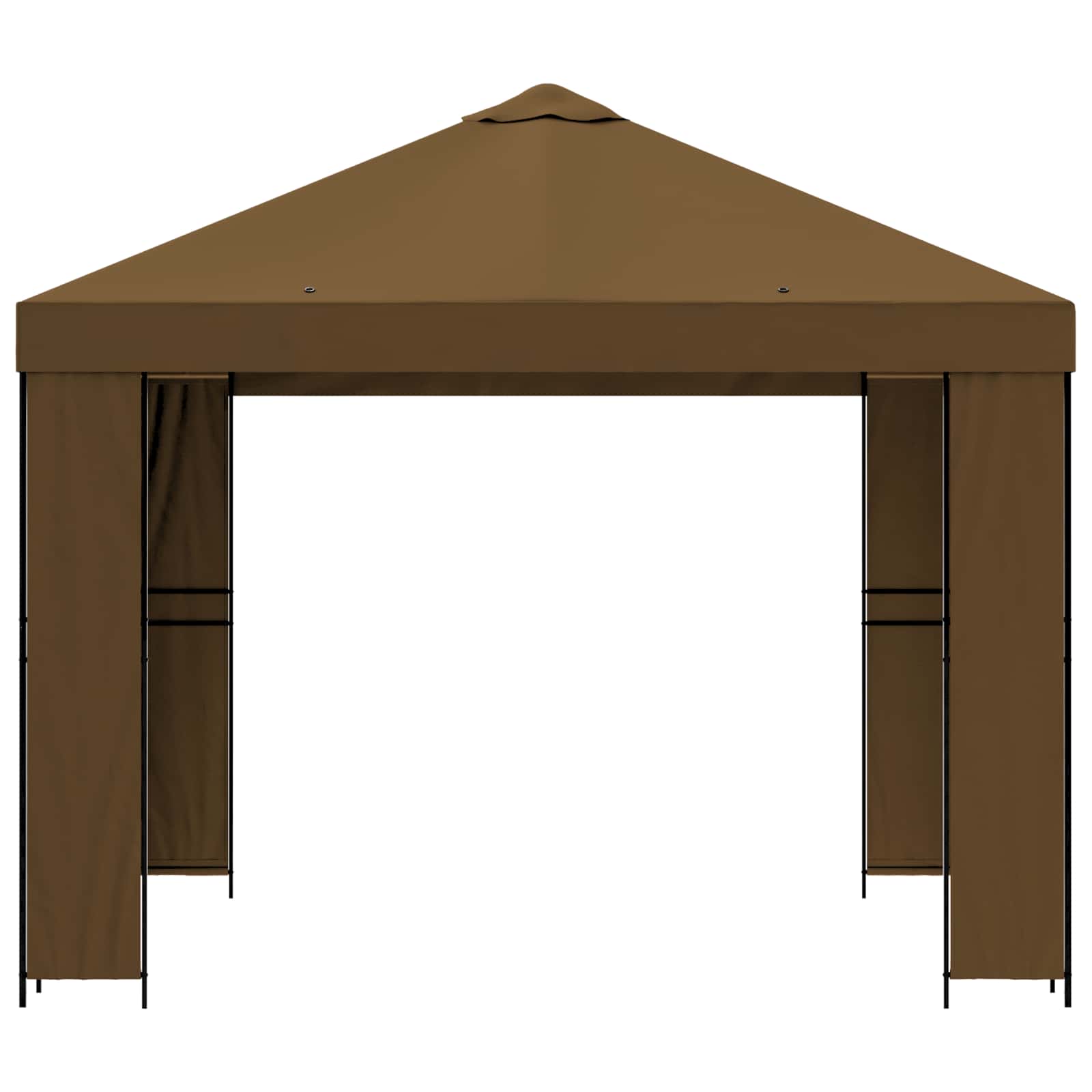Κιόσκι 3 x 3 m Taupe Πολυεστέρας και Χάλυβας 190 - Pakobazaar