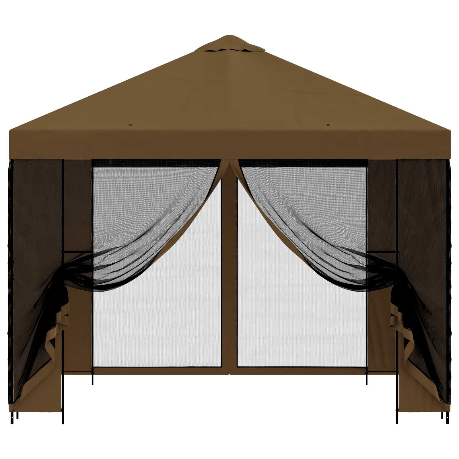 Κήπος Γκαζebo με Πλευρικά Τοίχους 3 x 3 m Taupe - Pakobazaar