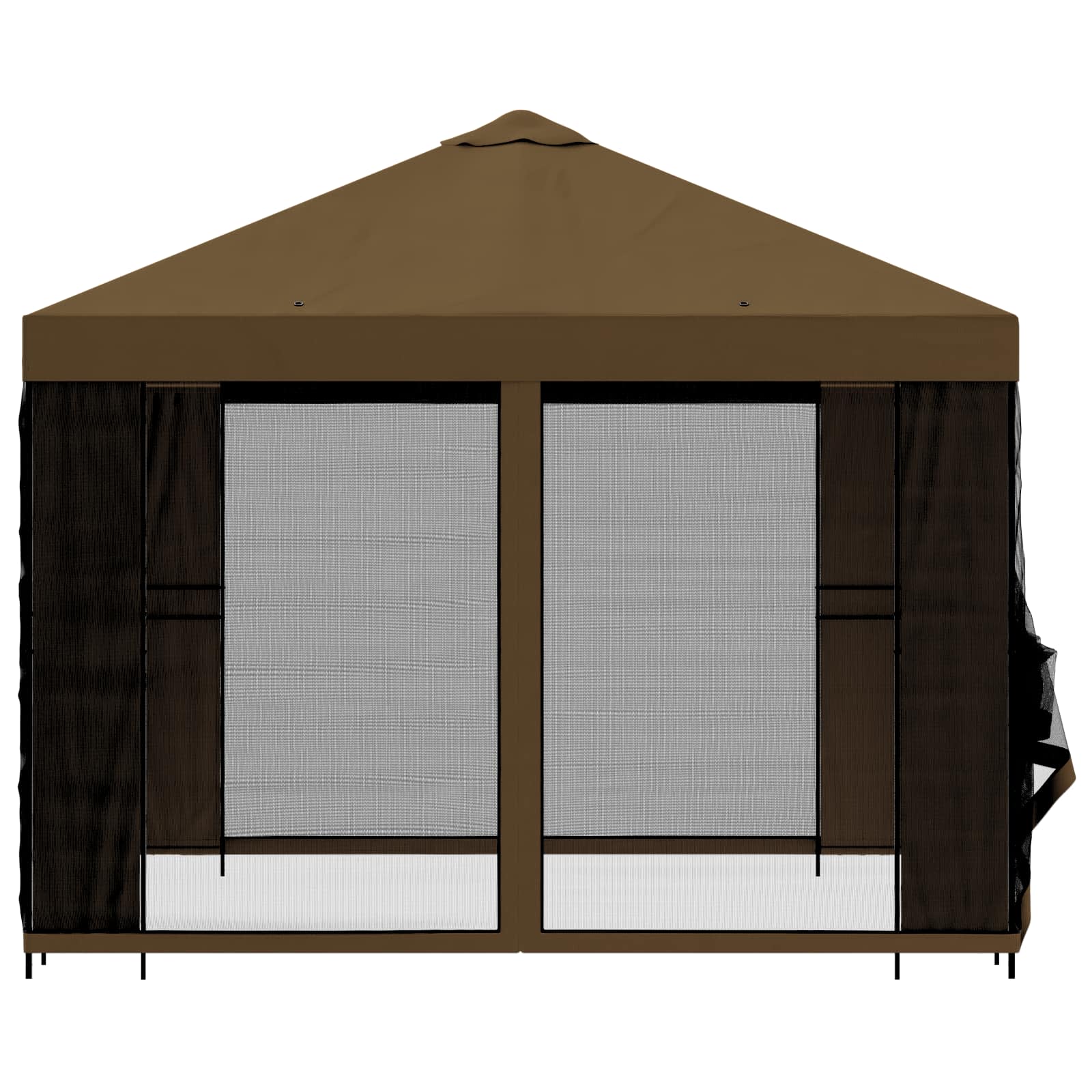 Κήπος Γκαζebo με Πλευρικά Τοίχους 3 x 3 m Taupe - Pakobazaar