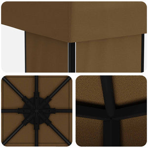 Κιόσκι 4 x 3 μ Taupe Πολυεστέρας και Χάλυβας 190 - Pakobazaar